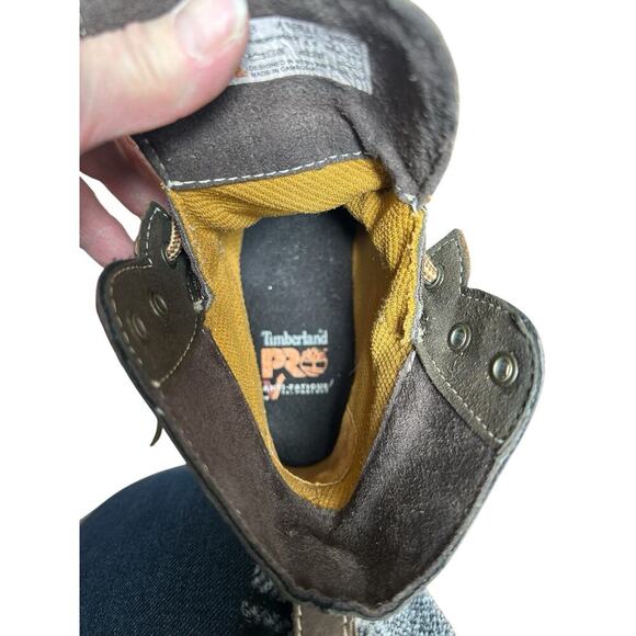 Timberland PRO Women's 8 Hightower Coffee Brown Round Alloy Toe Lace Up Boot - Picture 6 of 11